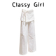 宽松bf慵懒风白色屁帘休闲裤 百搭显瘦阔腿裤 女春 时尚 欧货2026新款