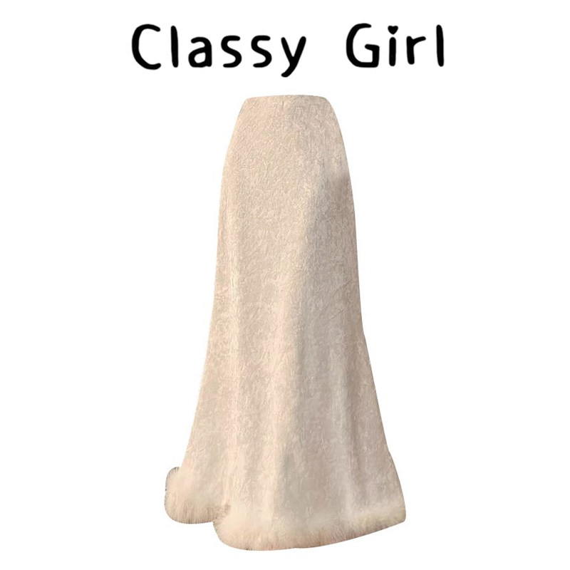 高级丝绒鱼尾半身裙女2026冬季加绒保暖国风显瘦气质中长款A字裙,女装/女士精品,大码半身裙,淘宝优惠券,粉丝福利购,淘宝优惠卷