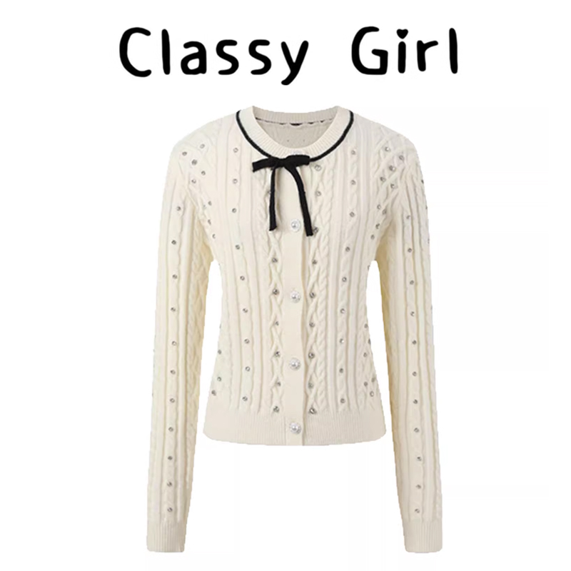 秋冬小香风小个子针织毛衣上衣