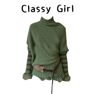 girl 长袖 苔痕牧秋 冬季 毛衣 复古花朵刺绣小众毛织衫 Classy