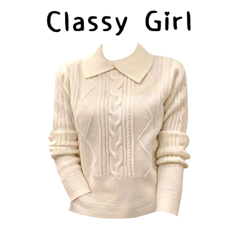 冬季百搭显瘦气质针织衫毛衣上衣