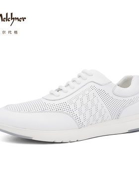 梅尔代格Melchner时尚轻量镂空系带牛皮革运动鞋K8415A
