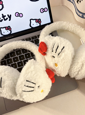 kitty猫毛绒保暖耳罩可爱卡通
