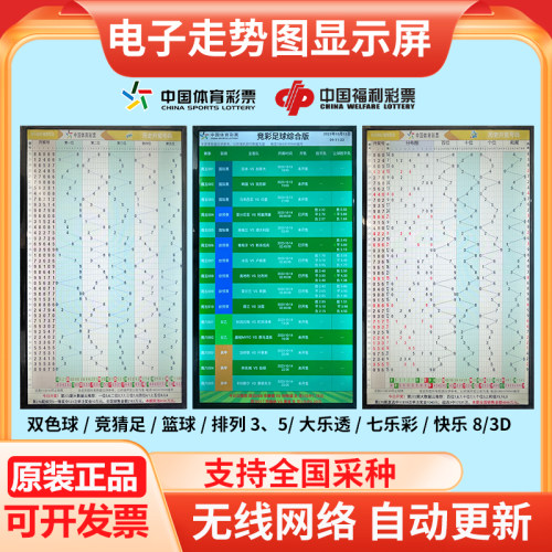 彩票店显示屏电子走势图体彩大乐透排3福彩双色球快8电视分布图