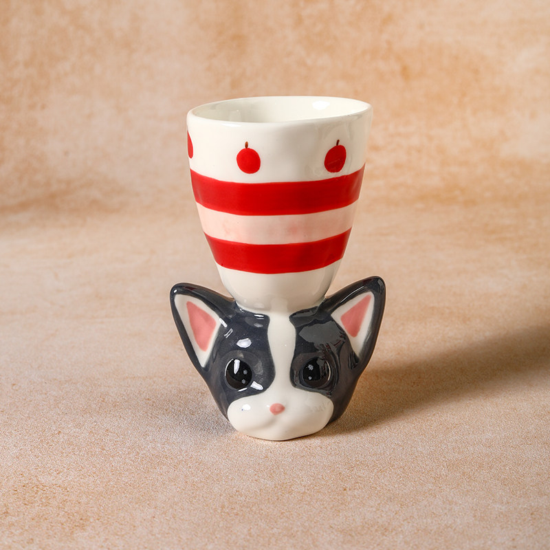 PKUK创意手作可爱小猫杯纯手工陶瓷杯酒杯创意少女生日礼物,餐饮具,马克杯,淘宝优惠券,粉丝福利购,淘宝优惠卷