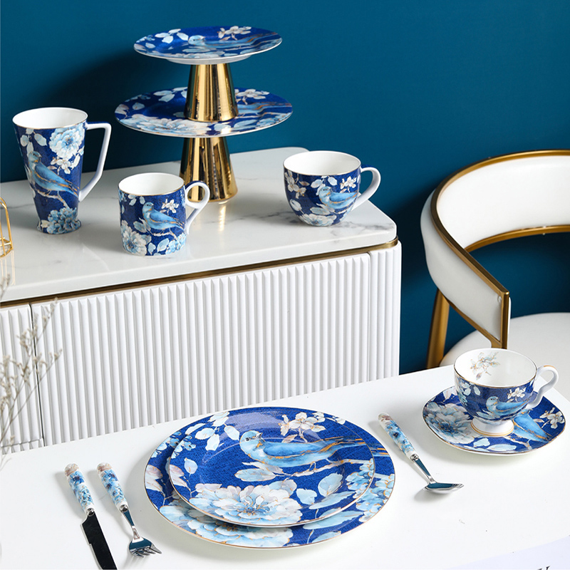 喜上眉梢欧式骨瓷高颜值马克杯大容量轻奢创意精致陶瓷咖啡杯带勺