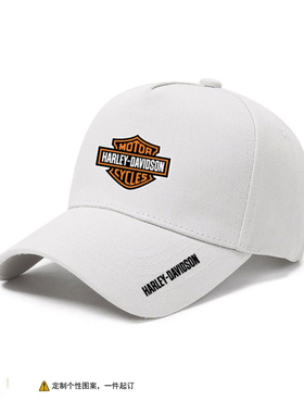户外遮阳帽哈雷摩托车机车越野休闲鸭舌帽街头风印花男帅气棒球帽