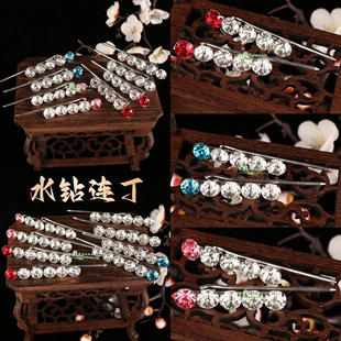 戏曲剧用品小姐花旦水钻头面五粒头饰配件双光捷克水钻六粒泡子
