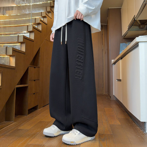 直筒卫裤男款春季宽松百搭阔腿
