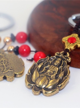 西藏纯铜摩托车小礼品钥匙吊坠