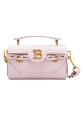 BALMAIN巴尔曼 女士logo印牛皮 B-BUZZ优雅百搭手提肩挎包 有瑕疵