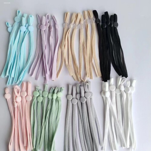 口罩可调节耳绳松紧带耳带子卡扣带可调节耳带绳硅胶扣固定绳扣