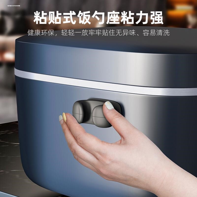 电饭煲饭勺架吸盘壁挂式汤勺架电饭锅米饭勺子挂架厨房家用置物架