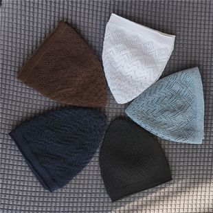 帽子男瓜皮帽针织帽礼拜帽回族风夏季薄款新款阿拉伯帽子透气男帽