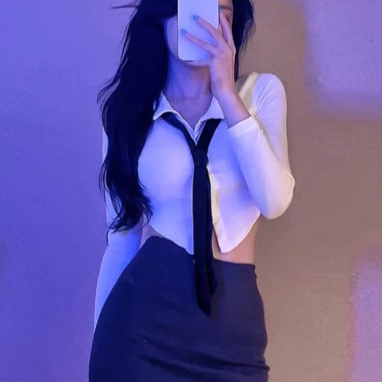 辣妹性感jk制服套装女春季御姐高级感学院风纯欲包臀裙职业两件套