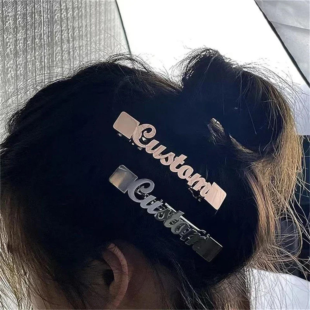 时尚个性定制英文名字碎发夹