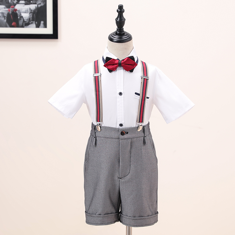 幼儿园毕业服装男童礼服套装小主持人演出服男孩子表演服帅气夏款