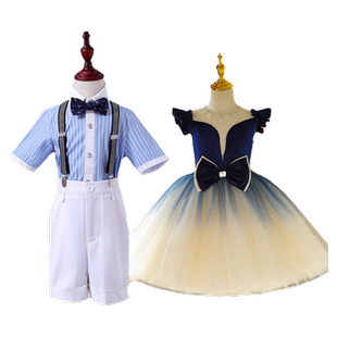儿童演出服幼儿园大合唱诗歌朗诵毕业表演服舞蹈服女童礼服蓬蓬裙