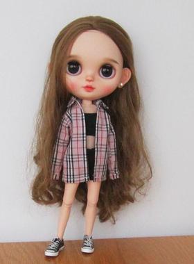 小布blythe娃衣 ob24 ob27芭可比儿 azone licca经典衬衣手工娃衣