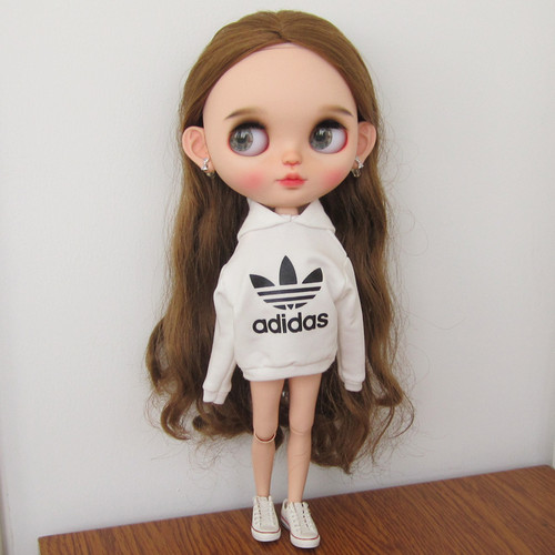 小布blythe娃娃衣服ob24 ob27芭可azone licca 连帽卫衣 手工娃衣