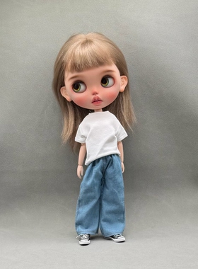 小布blythe娃衣ob24 ob27azone19关节体pp fr芭可比儿阔腿裤