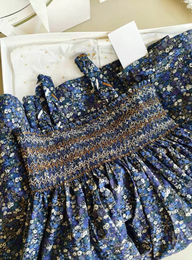 Choice.i Girl bp 女童仲夏夜蓝梦碎花打揽吊带连衣裙长裙