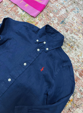 Choice.i Girl 女童亚麻翻领纯色衬衫