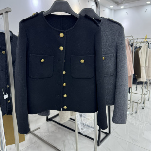 2024春款 双面羊毛大衣外套小个子外套女