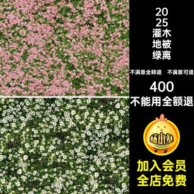 高清地被绿篱贴图2025灌木地被绿离材质花海SU平3DPS植被无缝彩
