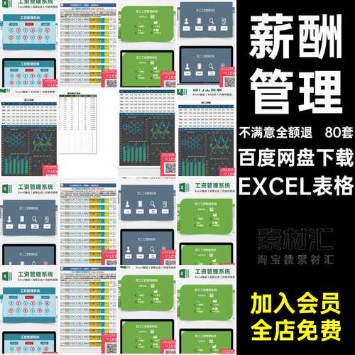 薪酬管理系统EXCEL表格模板部门可工资条生成系统编辑核算动