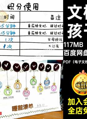 时间管理图表PDF（电子文档可打印）20个打卡儿童亲自成长孩子