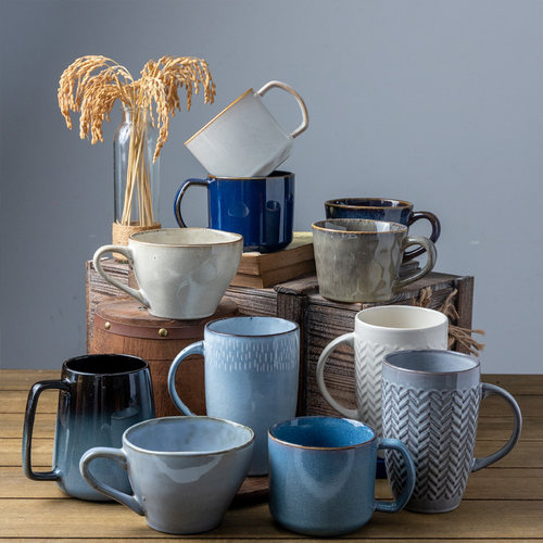 复古简约大众窑变釉马克杯