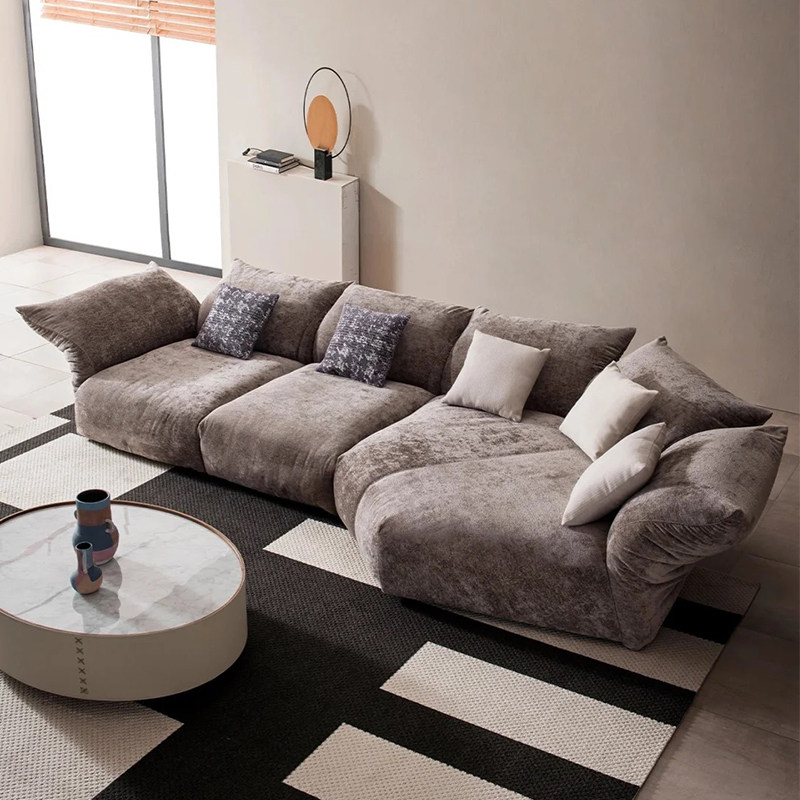 edra花瓣沙发意式极简高端大户型轻奢风磨砂布不规则转角娜扎同款_虎窝淘