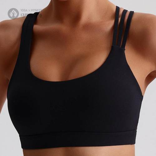 高冲击防震美背瑜伽文胸
