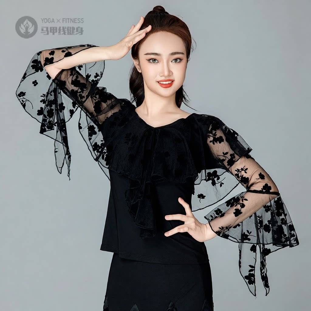 2025新款拉丁舞上衣女士摩登交谊