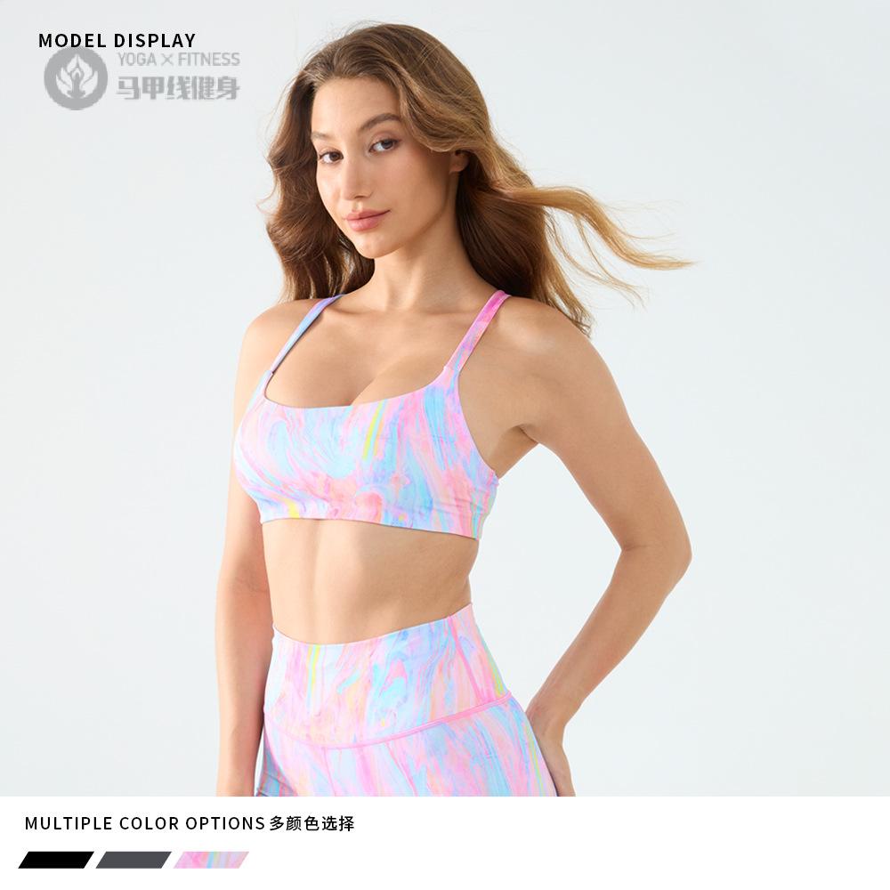 双6新款瑜伽上衣细带美背文胸女