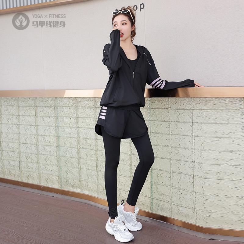 秋季新款瑜伽服女套装宽松显瘦