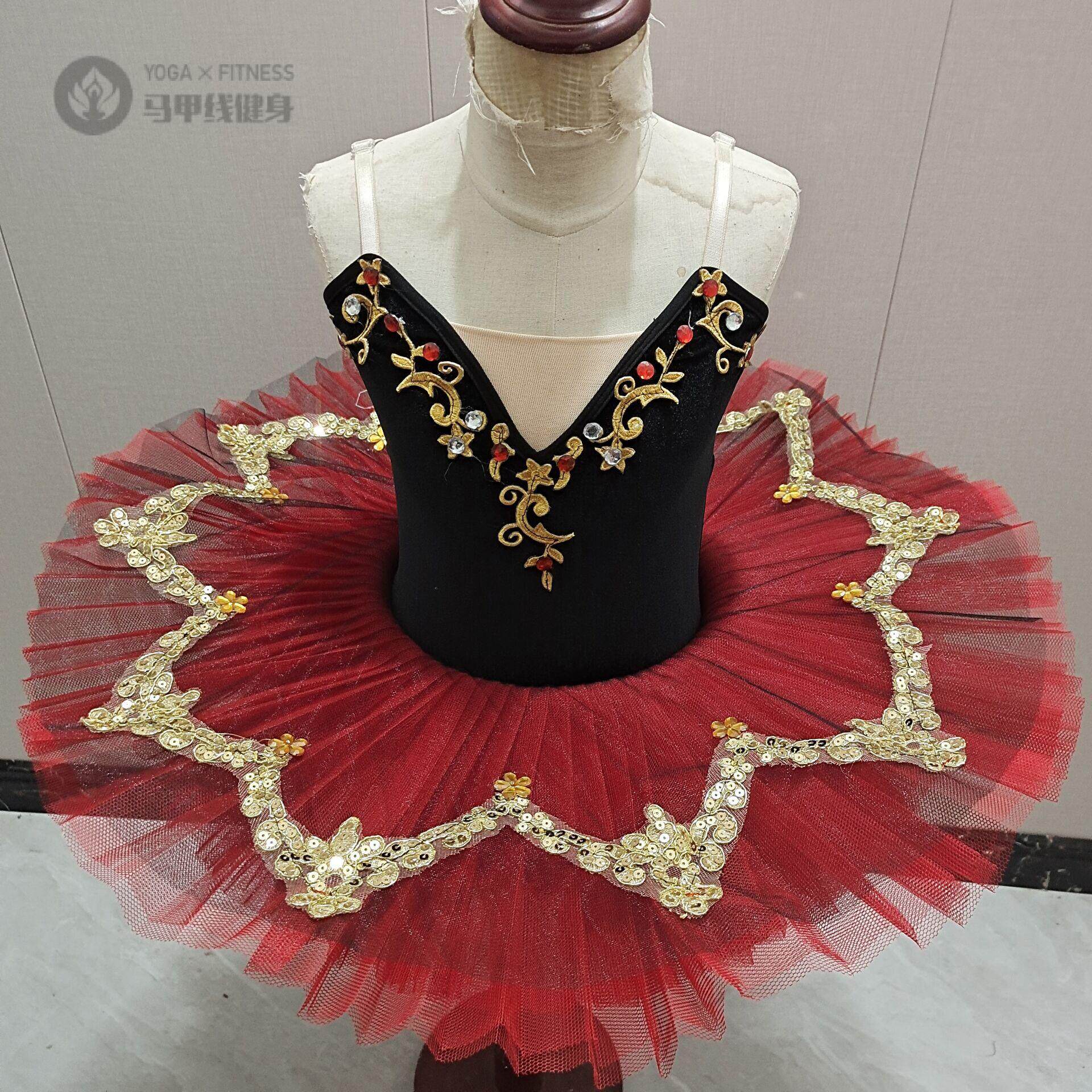 新款女生芭蕾舞裙舞蹈演出服装比赛服纱裙吊带服装