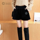 打底冬季 绒短裤 高腰毛呢显瘦百搭秋季 秋冬款 外穿 女新款