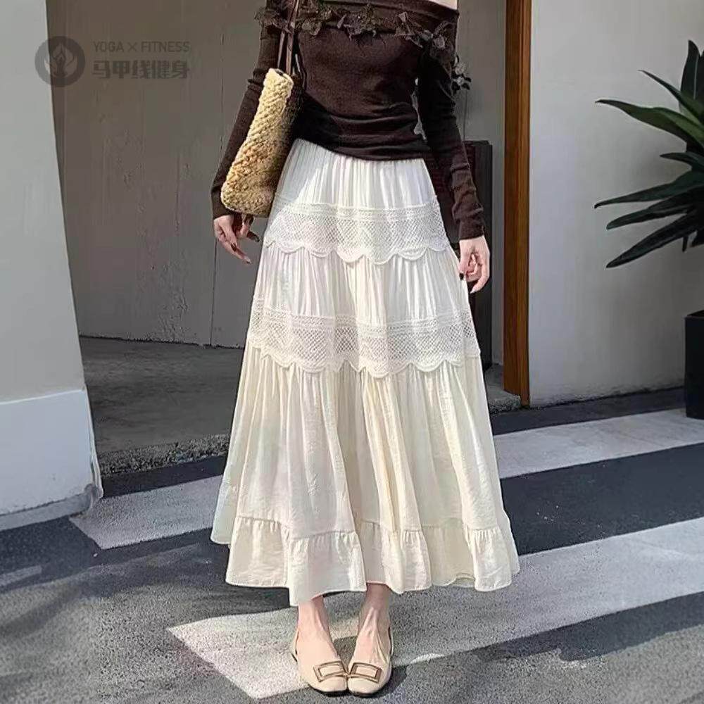 2026春款高腰小香风镂空蕾丝女