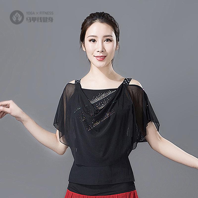 拉丁舞短袖摩登舞服女紧身舞台