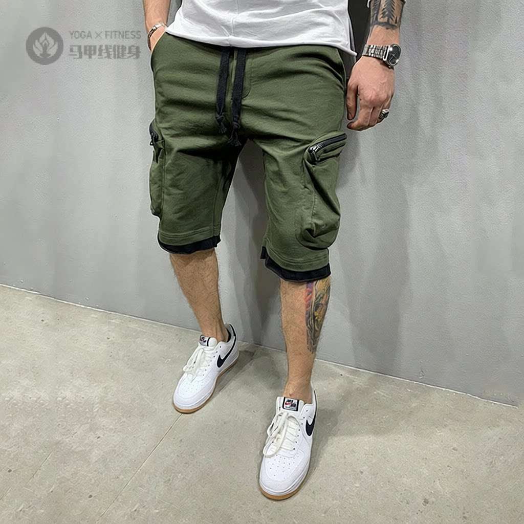 夏季健身短裤男多口袋运动休闲