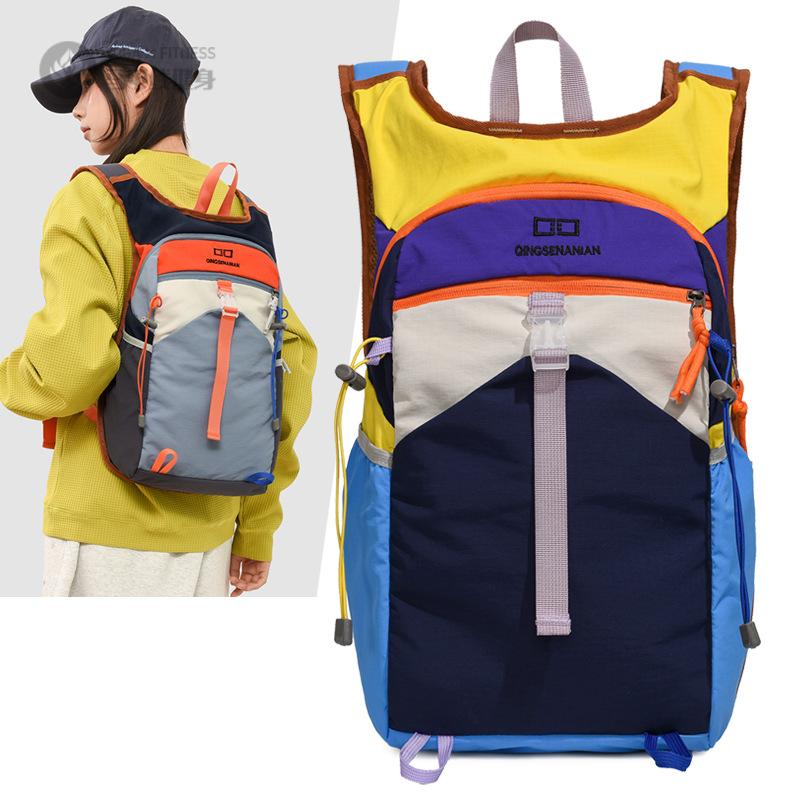 夏季洋气拼色防水户外登山包|大