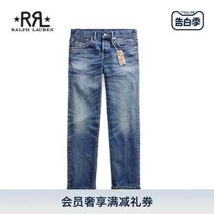 版 修身 款 RRL男装 RL90163 经典 型镶边牛仔裤