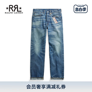 直筒版 RRL男装 款 RL90162 经典 型镶边牛仔裤