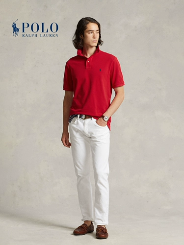 Классическая сетчатая теннисная рубашка узкого кроя Ralph Lauren/Ralph Lauren в одном стиле для мужчин и женщин RL14466