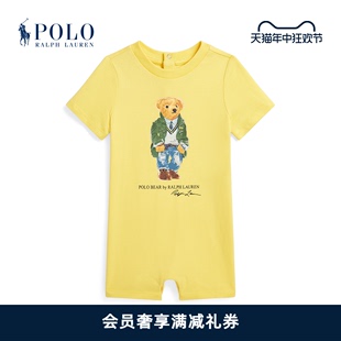 RL41517 拉夫劳伦婴童 Bear棉质短连衣裤 24年春Polo Ralph Lauren