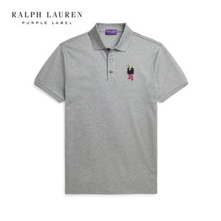 Polo 版 24春定制修身 PURPLE RL93232 LABEL男装 Bear珠地布Polo衫