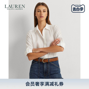 Lauren/拉夫劳伦女装 经典款亚麻布衬衫RL60308