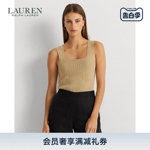 Lauren/拉夫劳伦女装 24春宽松版徽标提花布针织衫式背心RL61821